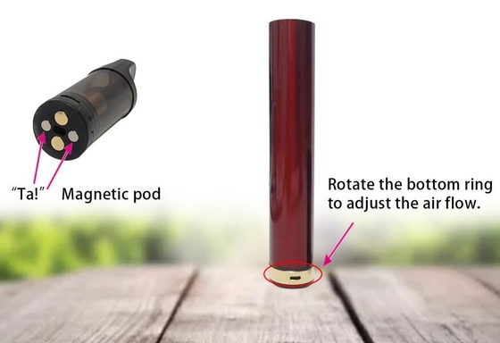 9-12W Manyetik Vape Kalem 2ml Hava Akışı Ayarlanabilir Doldurulabilir Mesh Bobin Vape